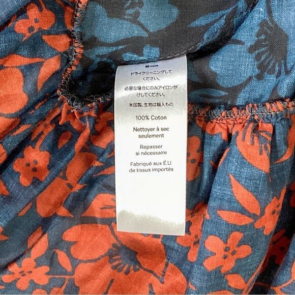 Warm NY Size 0 Floral Mixed Print Maxi Dress Cotton Ruffle Warm Store NYC - Picture 12 of 16